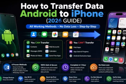 How to Transfer Data Android to iPhone (2026 Guide)