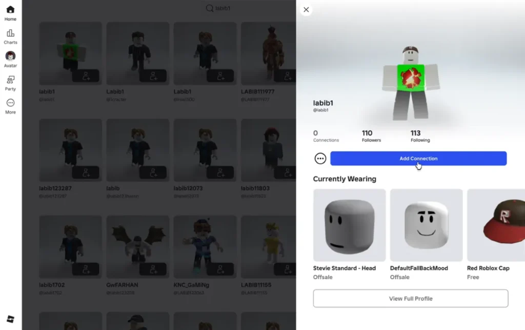 how to send friend request Roblox