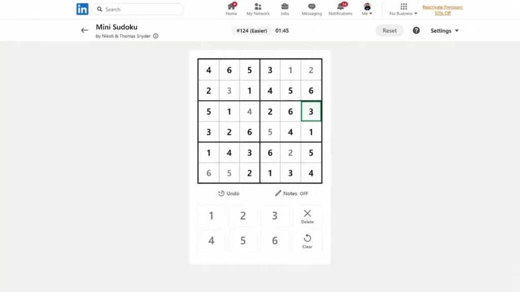 The Mini Sudoku Answers Today May 30, 2026