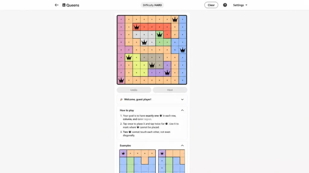 All LinkedIn Games Answers Today May 31, 2026 16 Queens puzzle answer today may 31, 2026