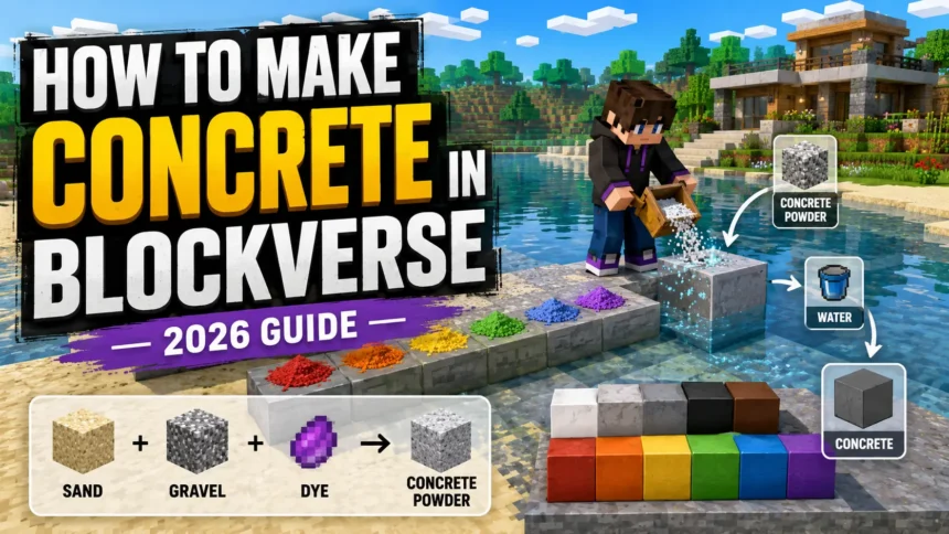 How to Make Concrete in Minecraft