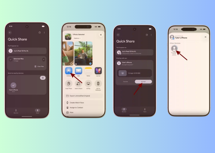 How to Receive files from iPhone to Android
