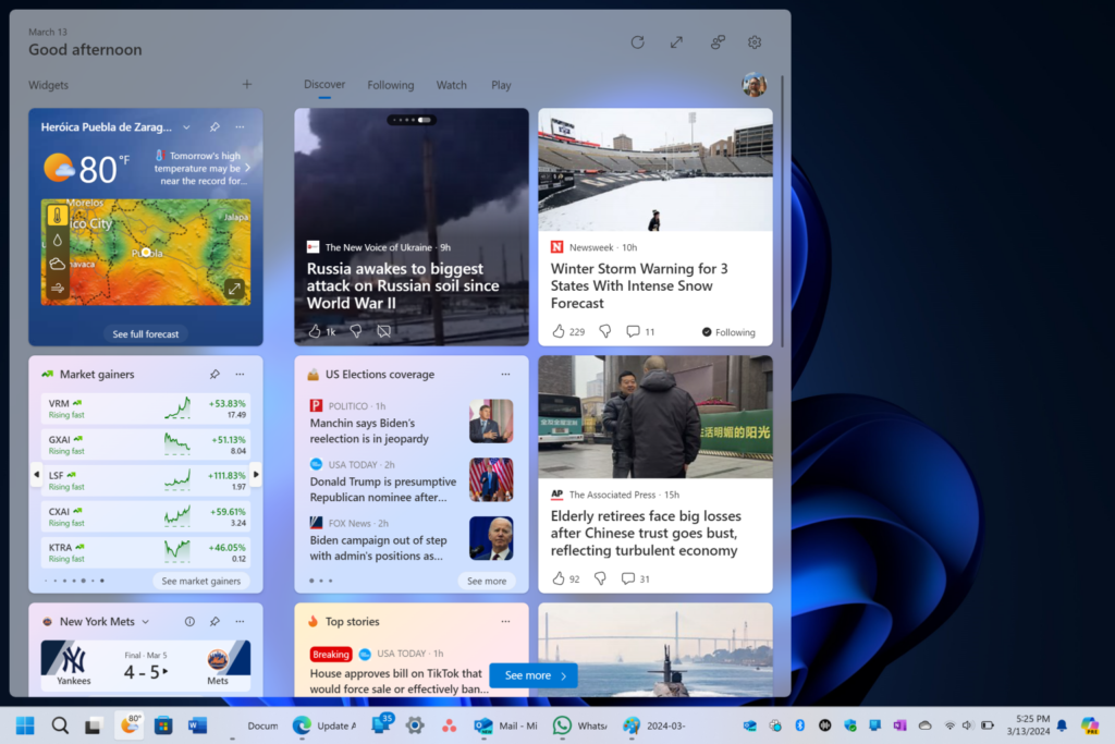 See Information at a Glance With Widgets