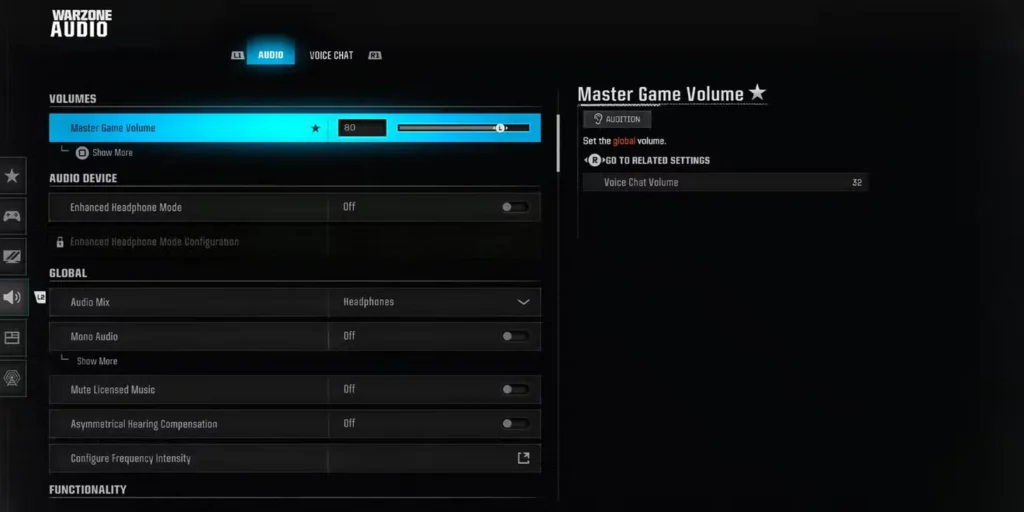 Audio Settings for Better Awareness