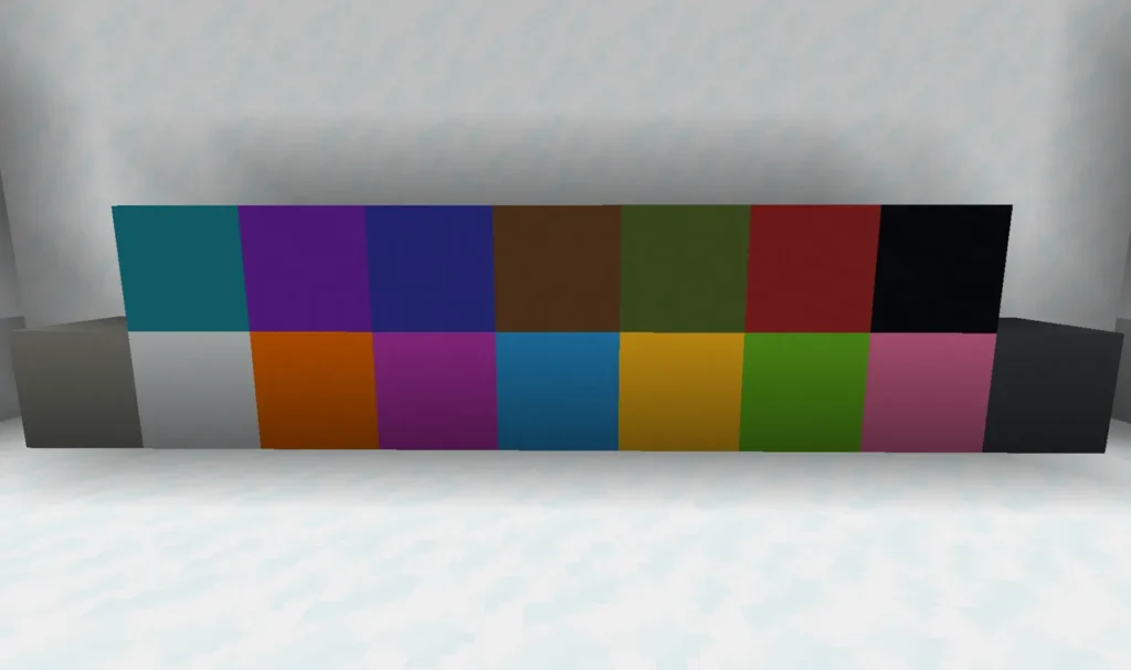 All Minecraft Concrete Colors