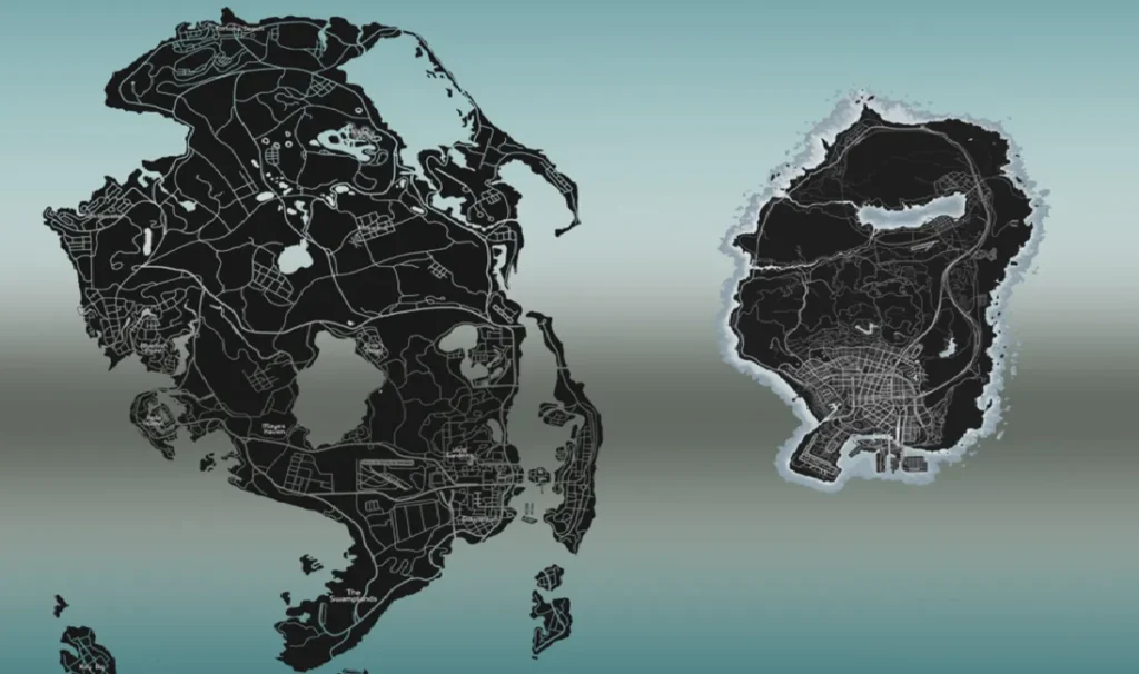 GTA 6 Map Size Compared to GTA 5