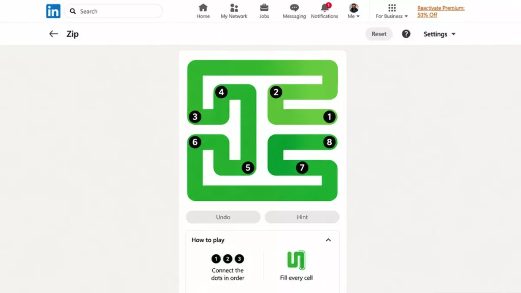 All LinkedIn Games Answers Today June 1, 2026 19 LinkedIn Zip Solution for today June 1, 2026