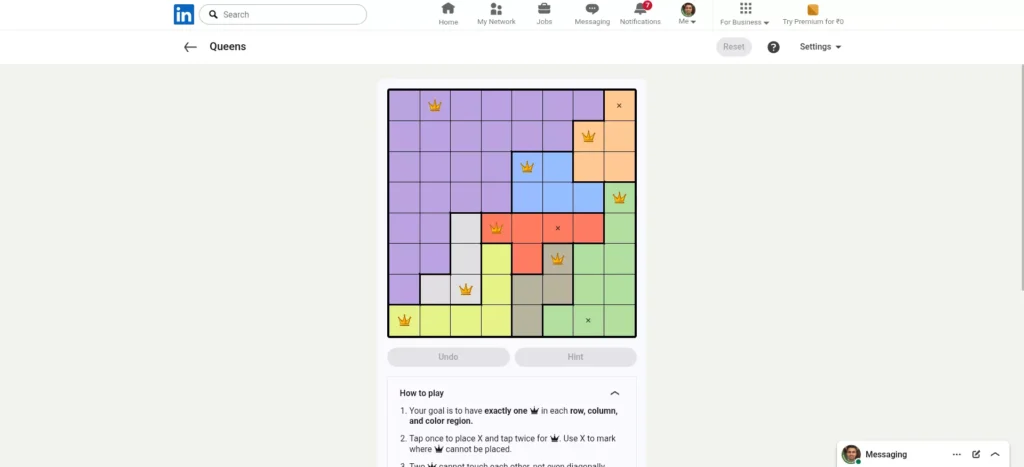 Queens puzzle answer today June 4, 2026