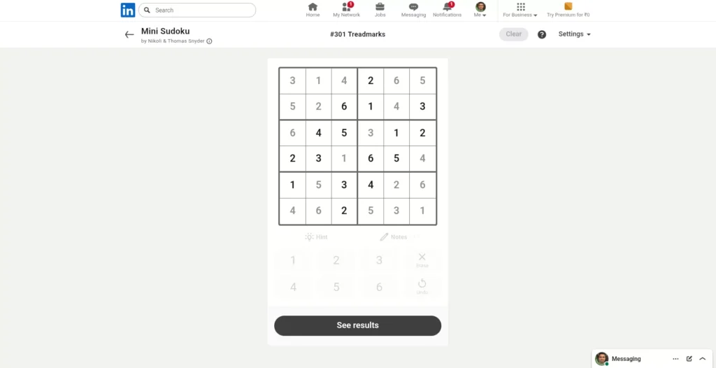 The Mini Sudoku Answer Today June 8, 2026
