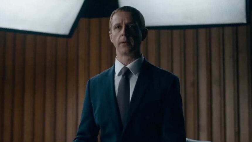 The Social Reckoning Trailer: Jeremy Strong Replaces Jesse Eisenberg in Aaron Sorkin's Sequel 1 A still from The Social Reckoning, Jeremy Strong