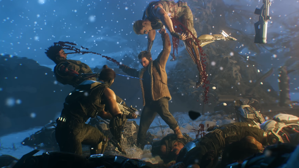 Wolverine killing Reavers in Marvel's Wolverine